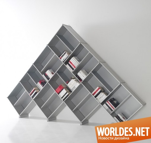 дизайн мебели, дизайн шкафа, дизайн книжного шкафа, шкаф, книжный шкаф, современный  шкаф, шкаф для книг, модульный книжный шкаф, шкаф в форме пирамиды, необычный книжный шкаф